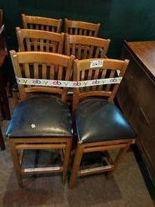 lot 216 image: 6 Barstools 17W 17D Seat 30H