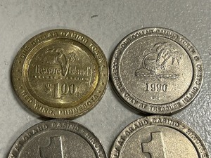 Lot Of (7) Grand Casino Mille Lacs & Grand Casino Hinckley Game Tokens