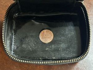 Coach Coin Purse With Interior Epoxy-Inlaid Penny