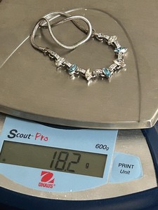 Sterling Silver Necklace With Stones