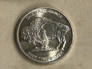 1oz Buffalo Silver Round -- 1 Troy Ounce FINE Silver