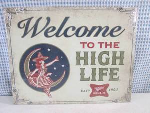 lot 43 image: (G-1) Welcome To The High Life Tin ...