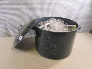 lot 75 image: (A-3) Large Metal Pot Full of Canni...