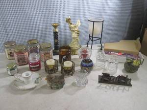 lot 118 image: (BS) Assorted Candles and Candle Ho...