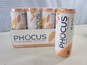 lot 221 image: (B-3) 12-Pack Phocus Peach Sparklin...