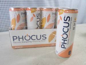 lot 222 image: (B-3) 12-Pack Phocus Peach Sparklin...