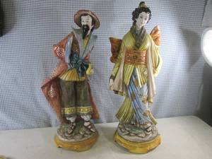 lot 262 image: (CS) 2 Large Ceramic Figures - Both...
