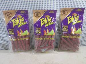 lot 282 image: (B-2) 3 Bags Meat Sticks Hot Chili ...