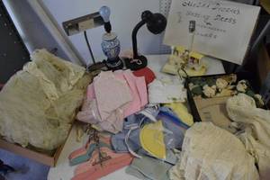 Antique wedding dresses, clothes circa 1946 - 1974.