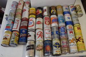 Lot of collector beer cans