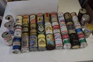 Lot of assorted vintage beer cans