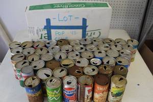 Lot of assorted vintage pop cans