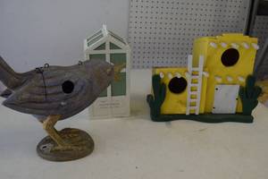 Lot of assorted bird houses with a ...