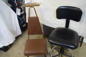 Mens valet chair and shop stool...