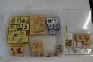Lot of stamping supplies in a cover...
