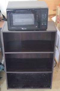 Shelf and Magic Chef microwave oven...
