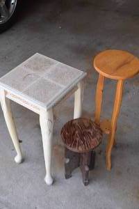 3 Decorative plant stands...