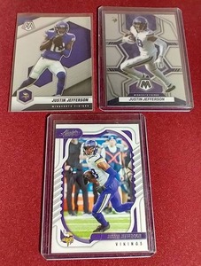 lot 3 image: (3) Justin Jefferson Cards - 2 Mosaic