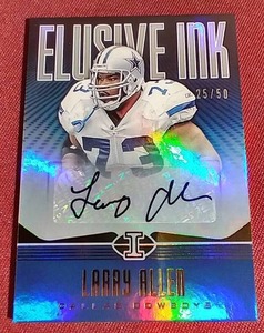 lot 10 image: 2017 Illusions Larry Allen Autograph Card - #d50