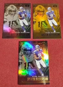 lot 11 image: (3) Illusions Justin Jefferson Rookie Cards - 3 Different Colors