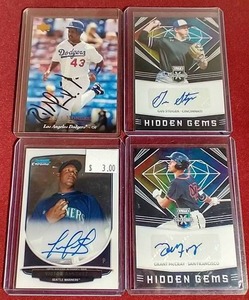 lot 13 image: (4) Certified Baseball Autograph Cards - Raul Mondesi, Etc