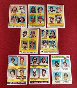 lot 19 image: (8) 1970s Baseball Rookie Cards - Dale Murphy, Lou Whitaker, Etc