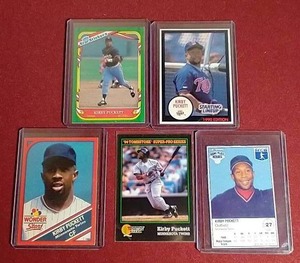 lot 23 image: (5) Kirby Puckett Cards - Oddball Lot