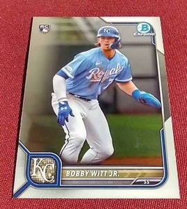 lot 36 image: 2022 Topps Chrome Bobby Witt Jr Rookie Card