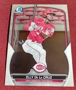 lot 45 image: 2023 Bowman Chrome Elly De La Cruz Prospect Card