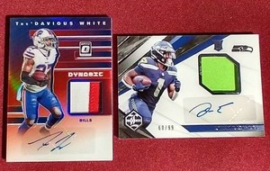 lot 51 image: (2) NFL Jersey Autograph Cards - Both #d