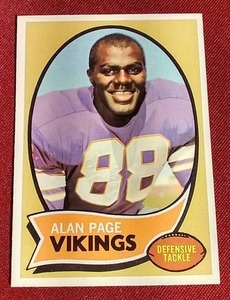 lot 60 image: 1970 Topps Alan Page Rookie Card