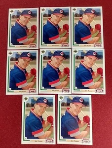 lot 63 image: (8) 1991 Upper Deck Jim Thome Rookie Cards
