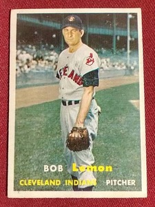 lot 66 image: 1957 Topps Bob Lemon Card