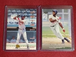 lot 68 image: (2) Torii Hunter Minor League Cards