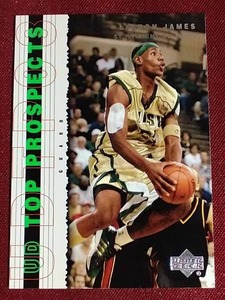 lot 69 image: 2003 Upper Deck Top Prospects LeBron James Rookie Card
