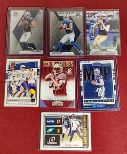 lot 73 image: (7) QB Football Cards - Some Rookies, Etc.