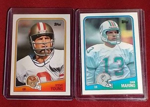 lot 97 image: 1988 Topps Steve Young & Dan Marino Cards