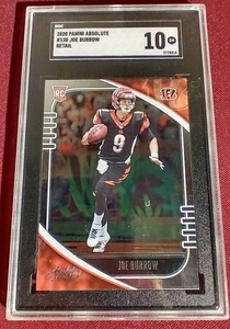 lot 98 image: 2020 Absolute Joe Burrow Rookie Card - SGC 10