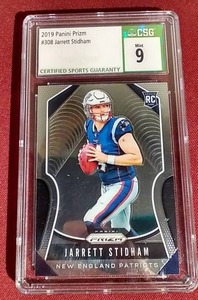 lot 120 image: 2019 Prizm Jarrett Stidham Rookie Card - CSG 9