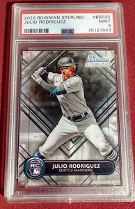 lot 126 image: 2022 Bowman Sterling Julio Rodriguez Rookie Card - PSA 9