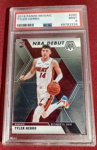 lot 132 image: 2019 Mosaic Tyler Herro Rookie Card - PSA 9