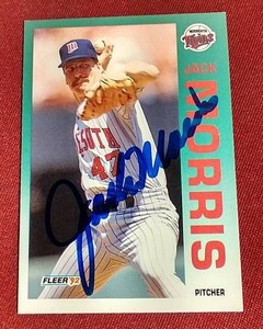 lot 133 image: Autographed Jack Morris Card