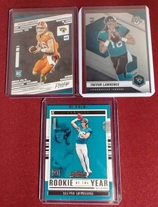 lot 134 image: (3) Trevor Lawrence Rookie Cards