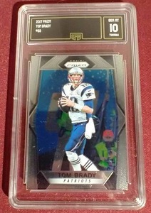 lot 136 image: 2017 Prizm Tom Brady Card - GMA 10