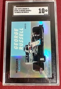 lot 146 image: 2020 Topps Chrome Formula 1 George Russell Rookie Card - SGC 10