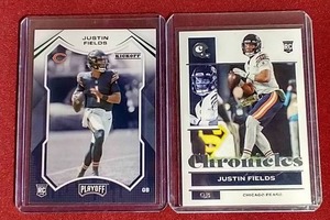 lot 156 image: (2) Justin Fields Rookie Cards