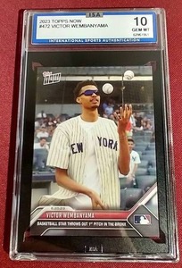 lot 159 image: 2023 Topps Now Victor Wembanyama Rookie Card - ISA 10