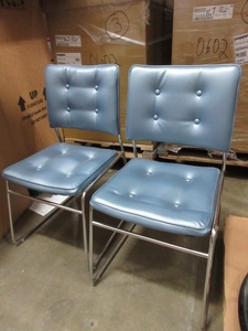 lot 107 image: RETRO CHAIRS BY CHROMECRAFT
