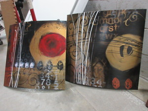 lot 120 image: KIM GRANT SIGNED ART - THE RISING I & II
