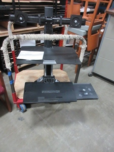 lot 125 image: ERGOTRON WORKFIT, DUAL MONITOR,  ADJUSTABLE STANDING DESK